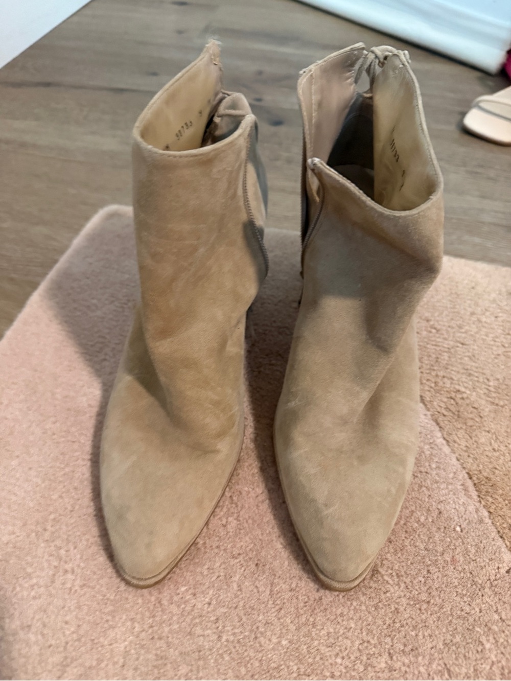 Stuart Weitzman Women's Suede Ankle Boots in Taupe